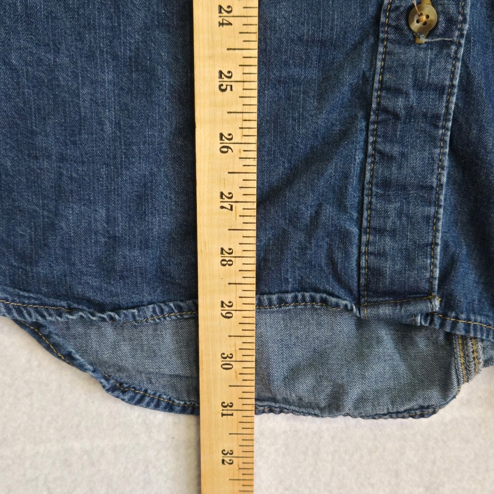 Sofia Jeans by Sofia Vergara Womens Denim Shirt Blue Cotton Button Up Small 4-6 - Picture 7 of 11